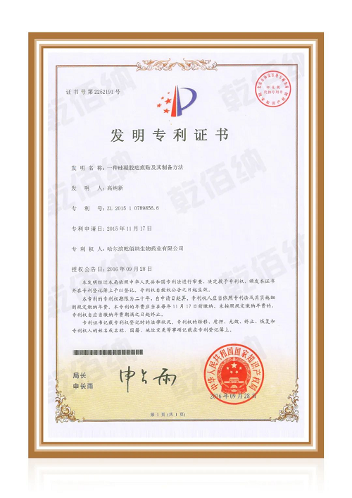 专注研发，乾佰纳被授予黑龙江省专利奖银奖！